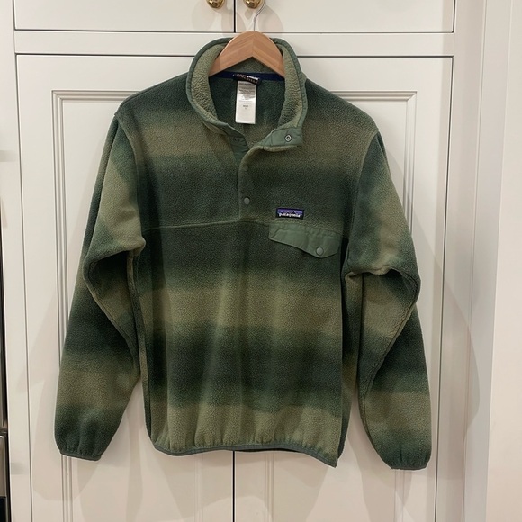 Patagonia Synchilla Green Fleece Pullover Jacket—GREAT—RARE!! EUC! Size S